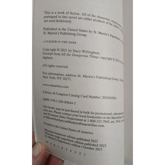 A Flicker in the Dark: A Novel - Paperback By Stacy Willingham- GOOD - Picture 3 of 3